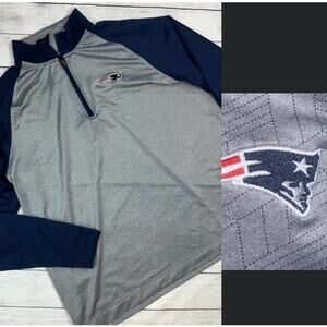NE Patriots NFL Cutter & Buck CBUK All-Star Printed Half Zip Pullover XL